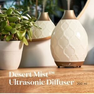 Young Living Desert Mist Diffuser - White and Gold